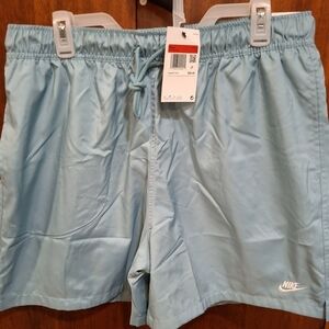 Nike Club Men's Woven Flow Shorts LARGE Blue